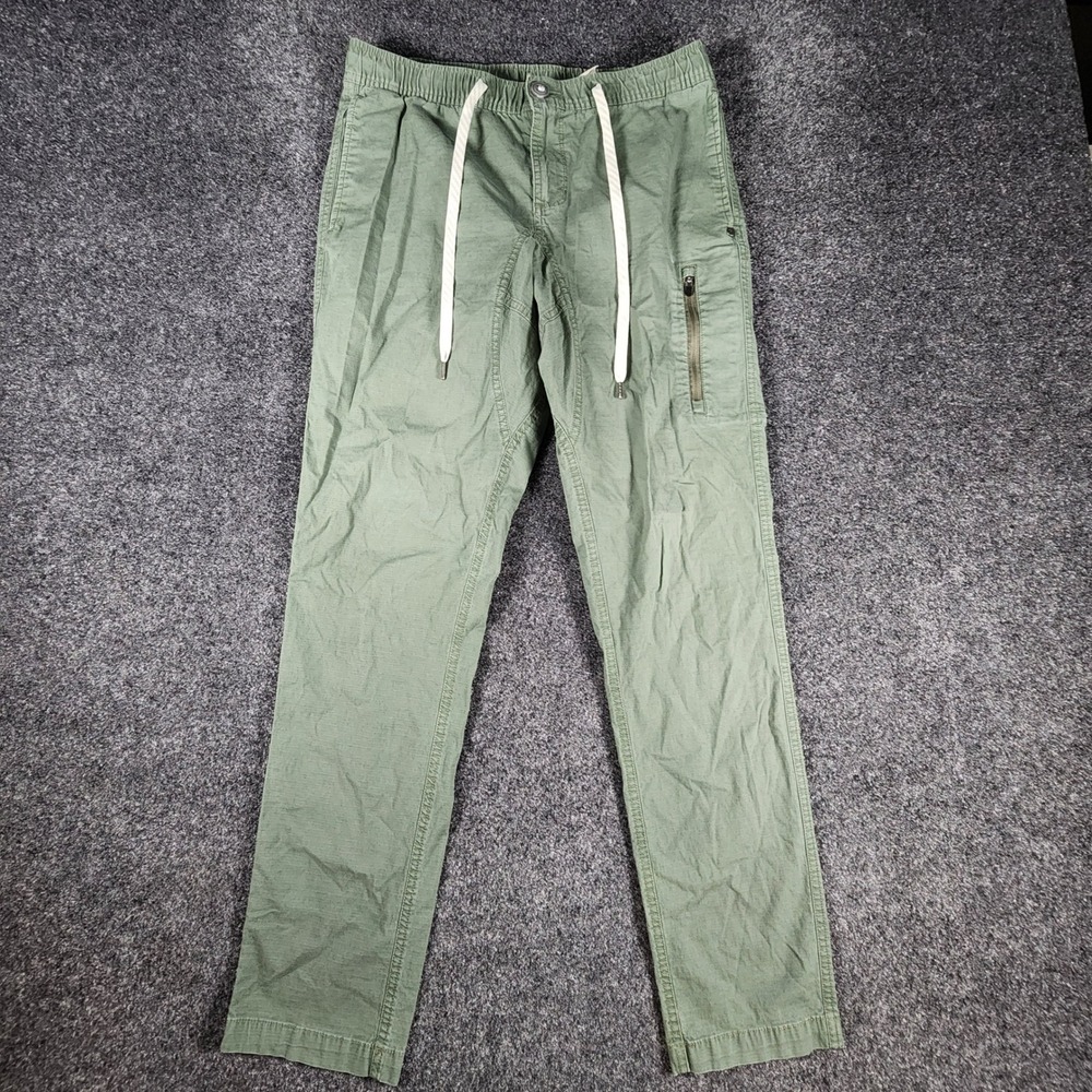 Vuori Ripstop Climber Pants Mens Medium Green V412 Stretch Cotton Drawstring
